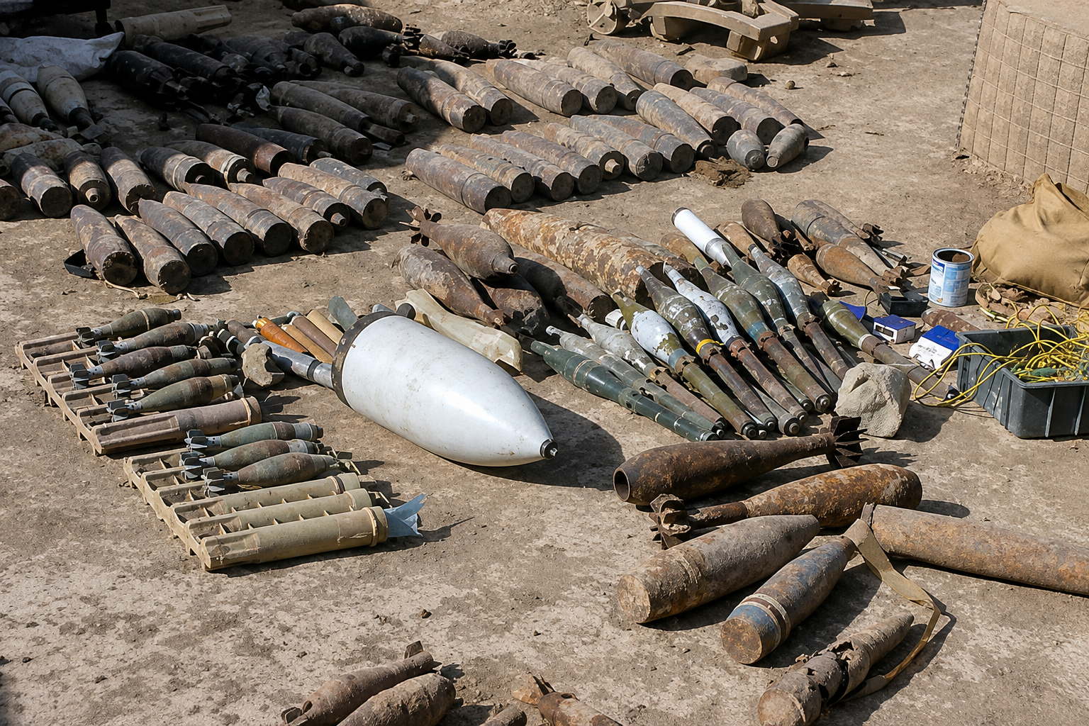 UXO mitigation operation in progress